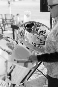 Live musician playing the steel drums